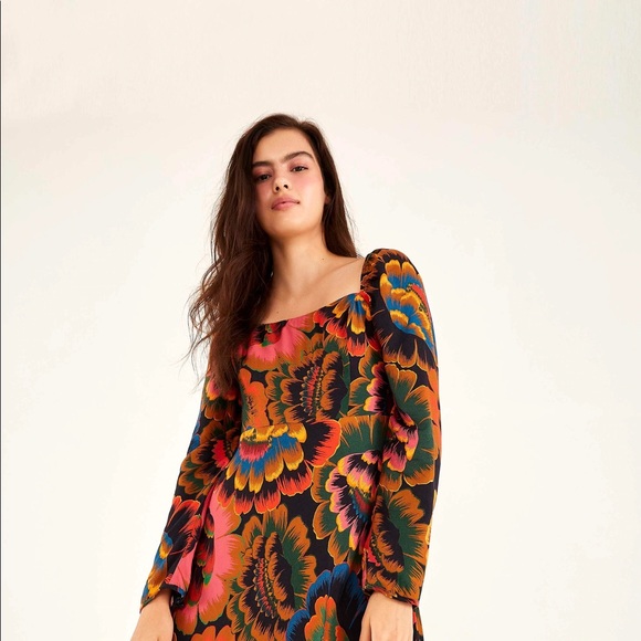 Farm Rio Flowers Midi Dress - Picture 9 of 11
